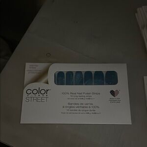 Color Street Blue Nail Polish Strips Sapphire Shiver